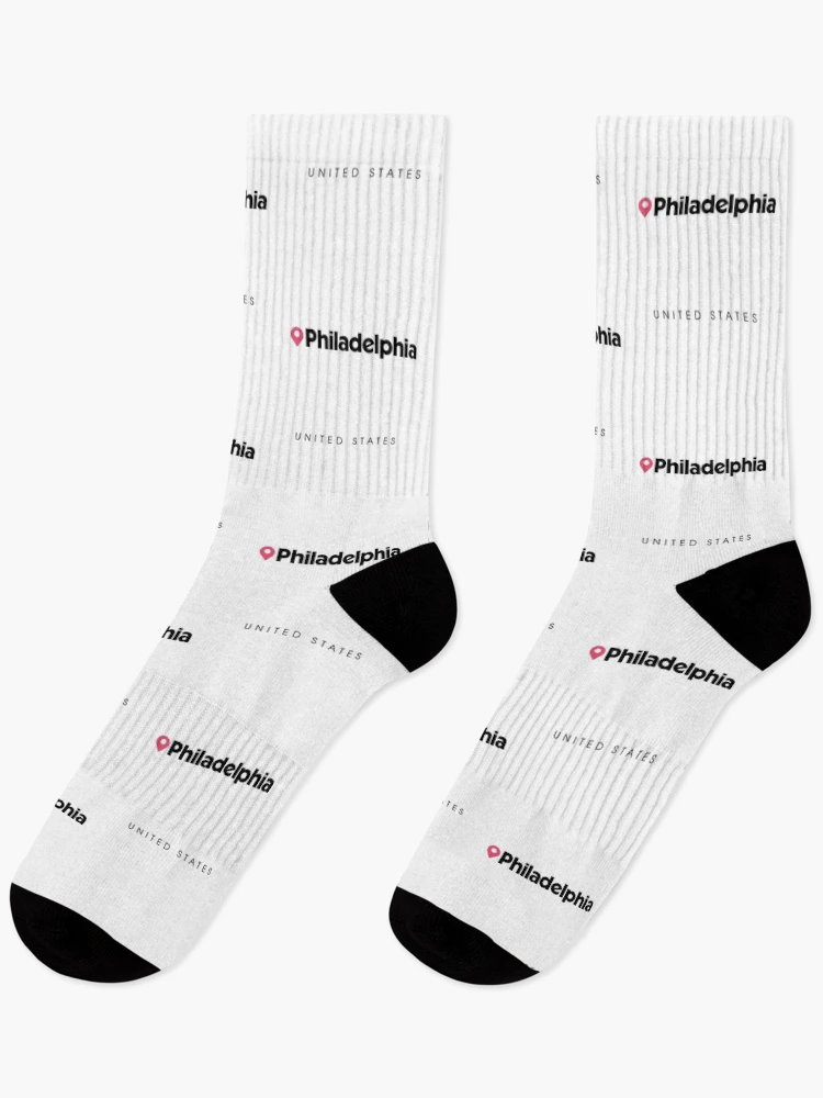 Thumbnail 1 of 5, Socks, Philadelphia Map designed and sold by Rajadrone.