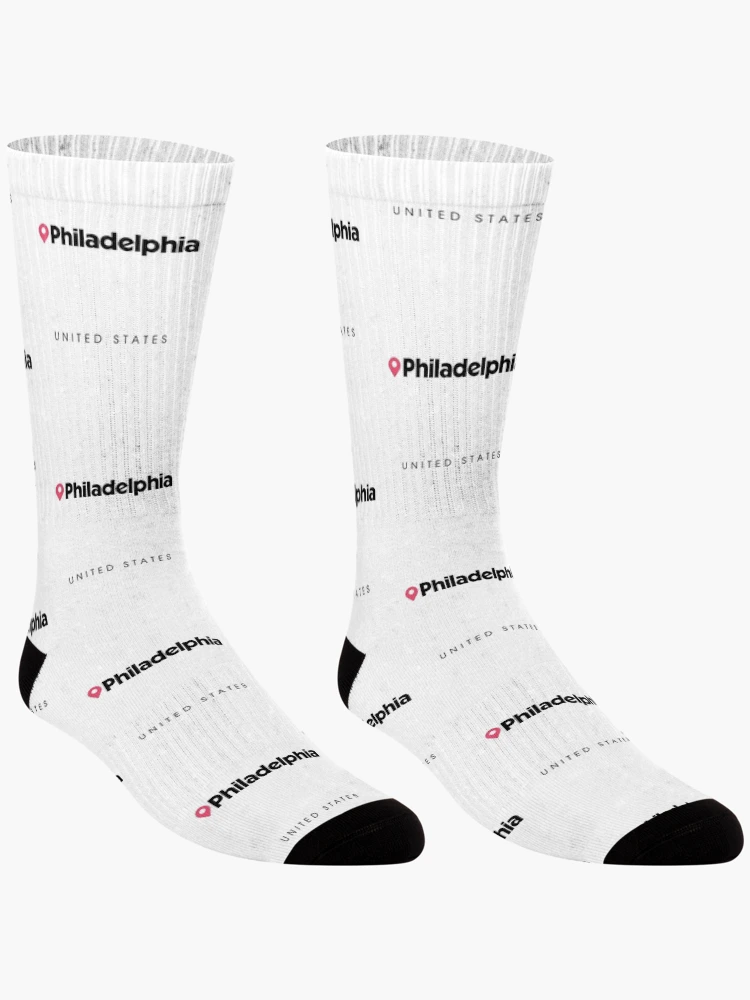 Thumbnail 3 of 5, Socks, Philadelphia Map designed and sold by Rajadrone.