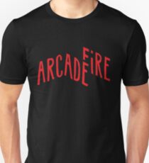 "Red Logo" of Arcade Fire Slim Fit T-Shirt
