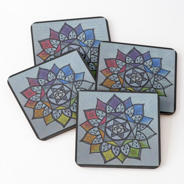 Item preview, NO PLACE LIKE 'OM' MANDALA ~ SACRED GEOMETRY FOR THE SOUL~ CHAKRA COLORS designed and sold by Ann Chatfield.