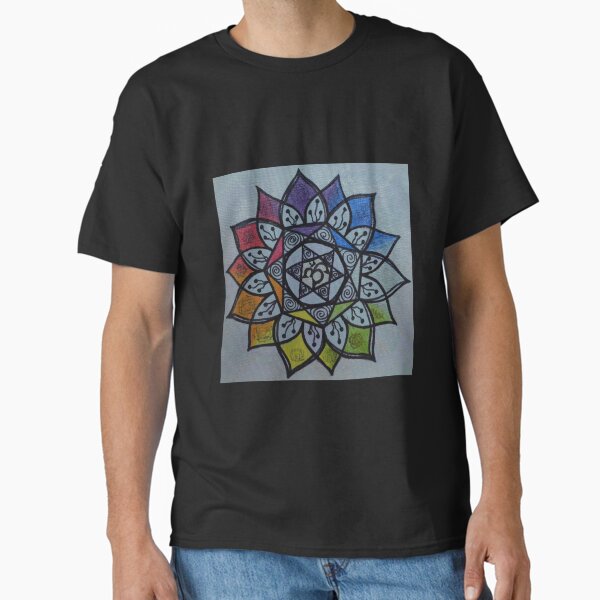 NO PLACE LIKE 'OM' MANDALA ~ SACRED GEOMETRY FOR THE SOUL~ CHAKRA COLORS Classic T-Shirt