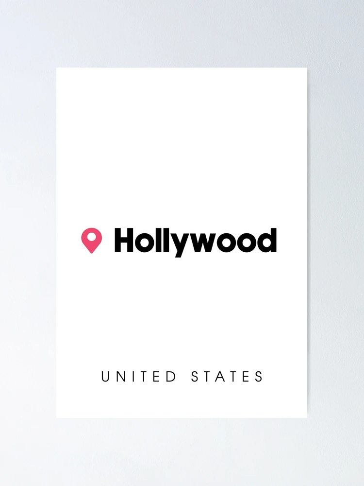 Thumbnail 1 of 3, Poster, Hollywood Map designed and sold by Rajadrone.