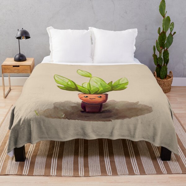 Item preview, Happy plant || Cute plant with a smiley face designed and sold by MadSwellDesigns.