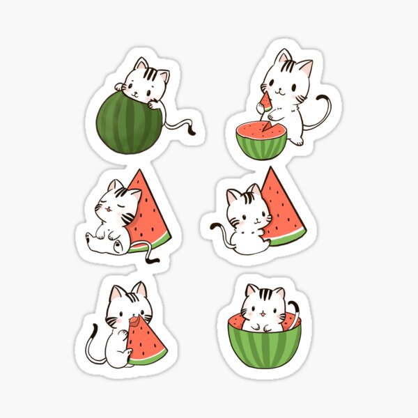Artikel-Vorschau von Süße Wassermelonen-Katze, designt und verkauft von Anmol Nayak.