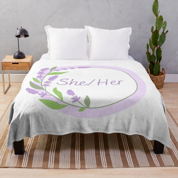 Item preview, She her lavender pronoun design designed and sold by mjalred.