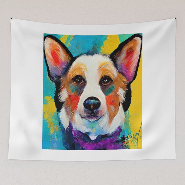 Item preview, Pem Welsh Corgi Colorful Pop Art Portrait for Dog Lovers designed and sold by tantann.