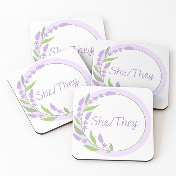 Item preview, She they lavender pronoun design designed and sold by mjalred.