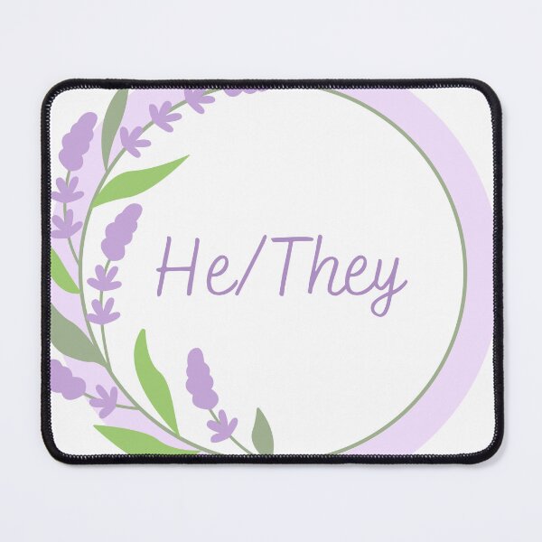 Item preview,  He they lavender pronoun designs designed and sold by mjalred.