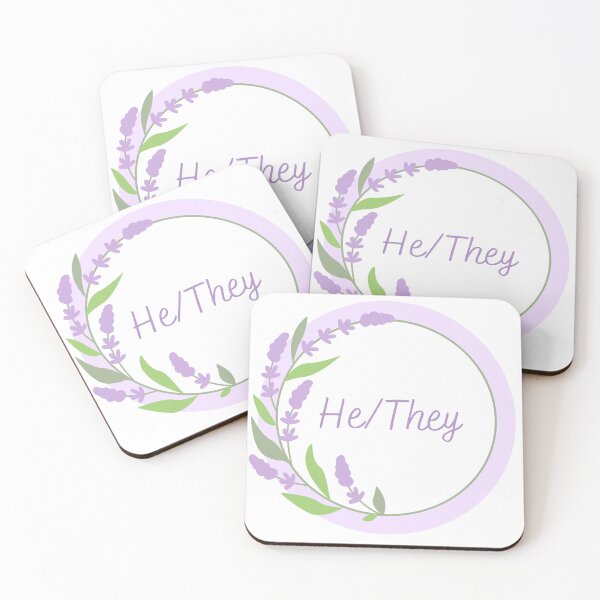 Item preview,  He they lavender pronoun designs designed and sold by mjalred.