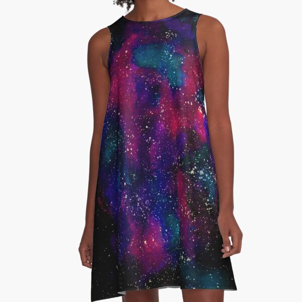 Northern Lights Dress Aurora Borealis Night Sky / Galaxy / Celestial Cute  Dress for Women Casual Skater Dress Alternative Fashion 