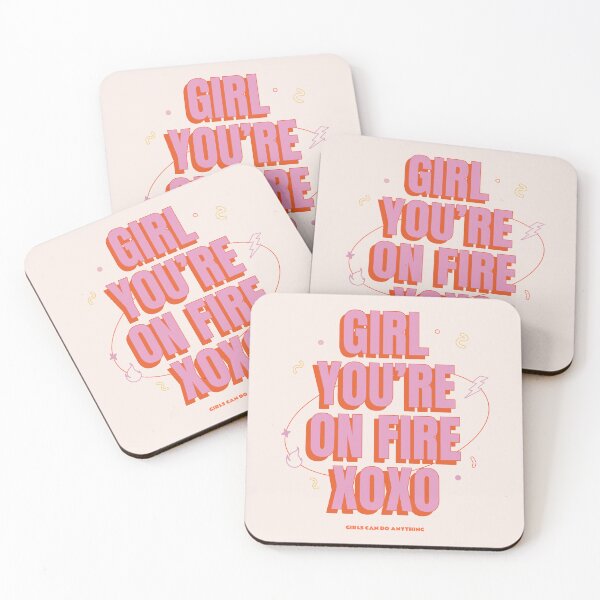 Item preview, Girl You're On Fire XOXO designed and sold by ArtCity Designs.