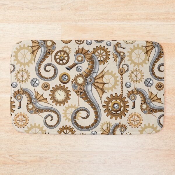 Item preview, Steampunk Seahorse Vintage Surreal Art designed and sold by BluedarkArt.