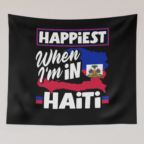 Item preview, Haiti Haitian Haiti Flag Happiest When Im In Haiti designed and sold by ShopTheStyle.