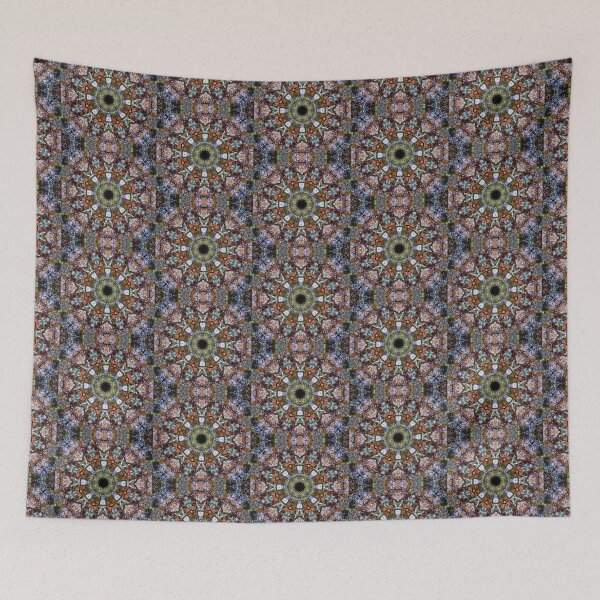 Item preview, Intricate Colorful Ornate Eastern Influenced Tantric Design Stained Glass Mosaic Rosette Mandala  designed and sold by jocelynsart.