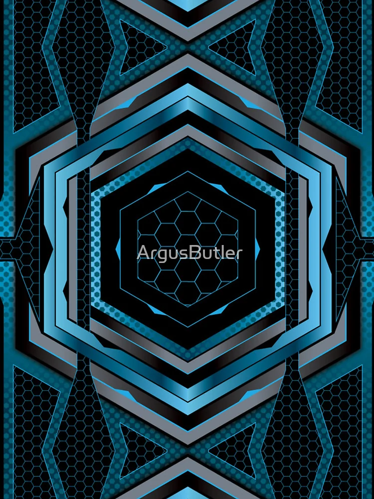 Thumbnail 4 of 4, Samsung Galaxy Phone Case, Blue Tech Pattern designed and sold by ArgusButler.