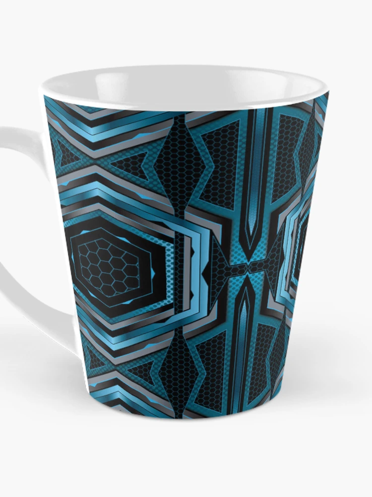 Thumbnail 3 of 4, Coffee Mug, Blue Tech Pattern designed and sold by ArgusButler.