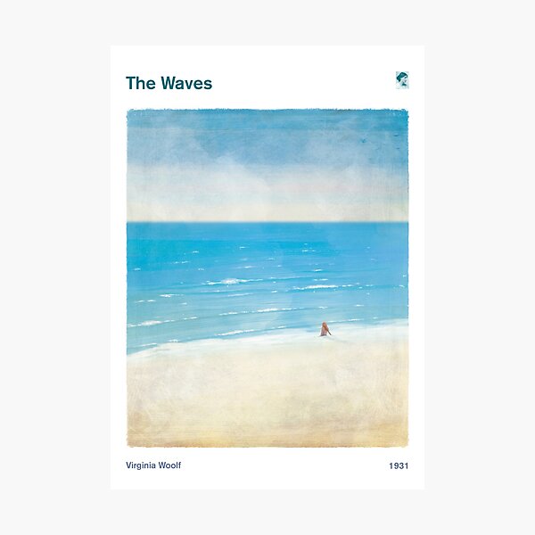 Item preview, The Waves Virginia Woolf Literary Art for Book Lovers, Coastal Art designed and sold by RedHillPrints.