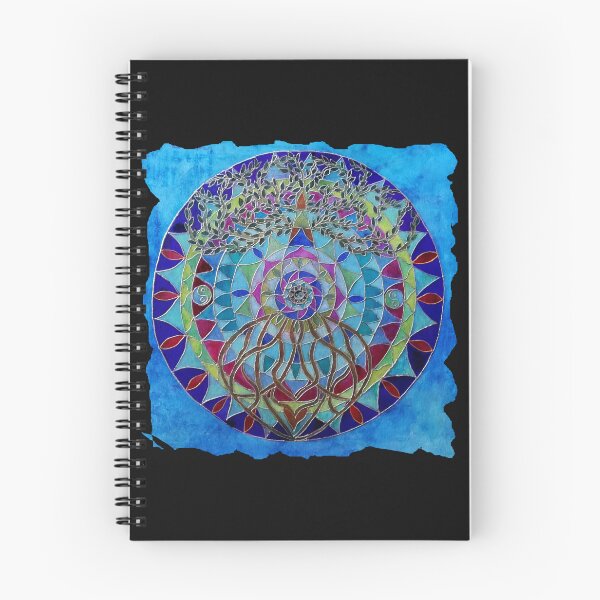 Item preview, Tree of Life mandala in blue - Renate van Nijen designed and sold by Renate van Nijen.