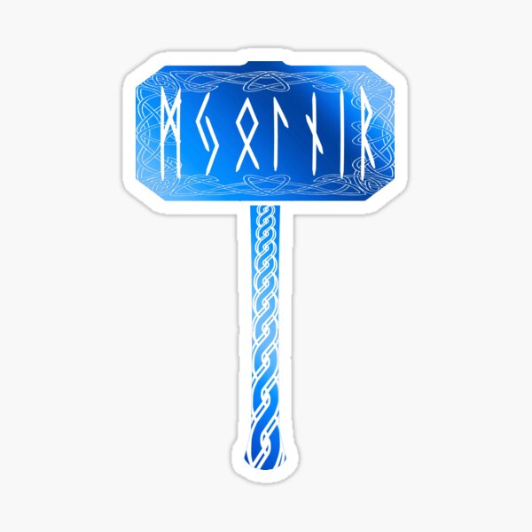 Item preview, Electric Blue Mjolnir designed and sold by galaxystuff.