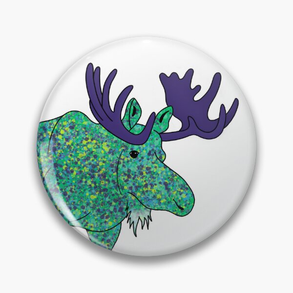 Artikelvorschau, Paint Splatter Moose- Purple and Green entworfen und verkauft von Leah Haas.
