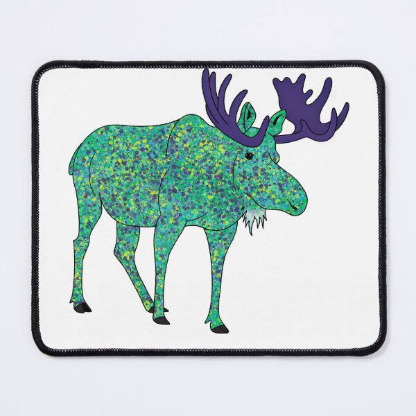 Item preview, Paint Splatter Moose- Purple and Green designed and sold by Leah Haas.
