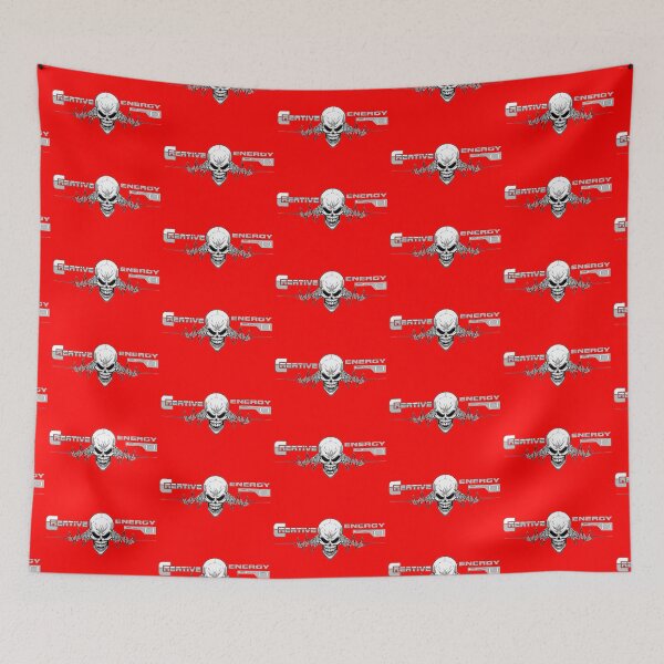 Item preview, WEIRDO - Creative Energy Flo - Skull - Black and White - Red designed and sold by hector2ortega.