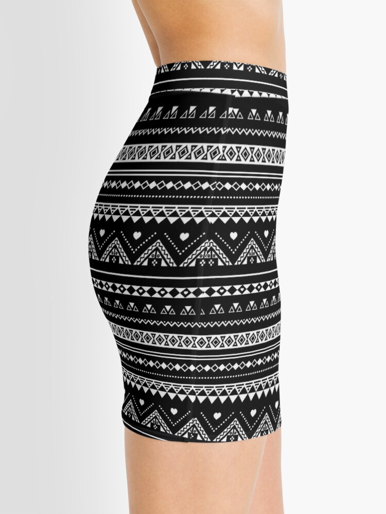 aztec print mini skirt