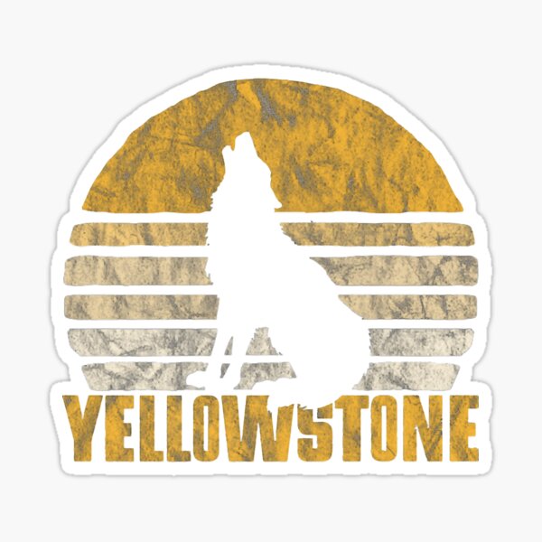 Item preview, Vintage Yellowstone National Park Wolf Retro Gift designed and sold by DarlRaen.