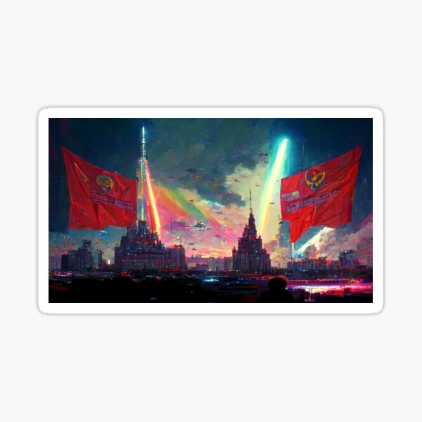 Fully Automated Luxury Gay Space Communism Landscape II Sticker
