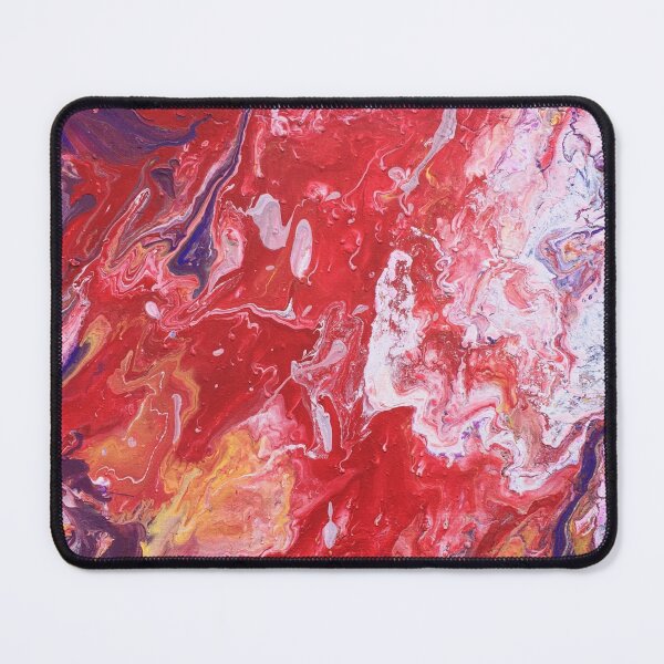 Item preview, Red Paint Pour Abstract designed and sold by TheBirdLady.