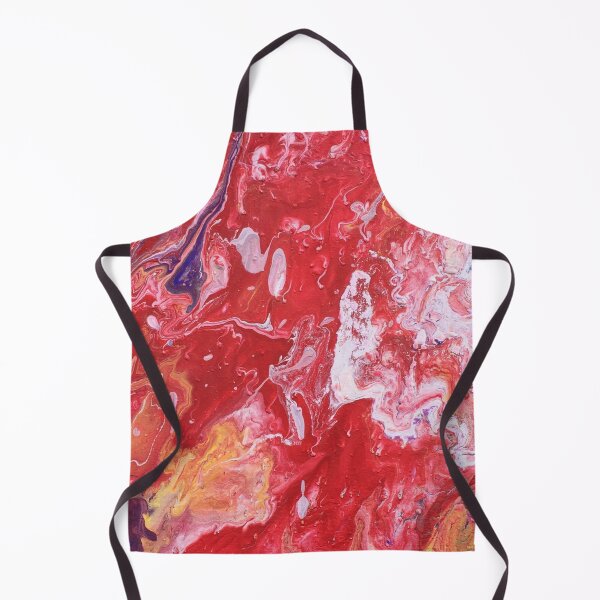 Item preview, Red Paint Pour Abstract designed and sold by TheBirdLady.