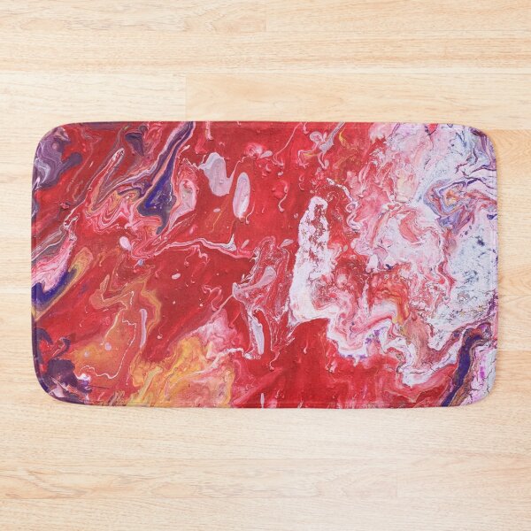 Item preview, Red Paint Pour Abstract designed and sold by TheBirdLady.