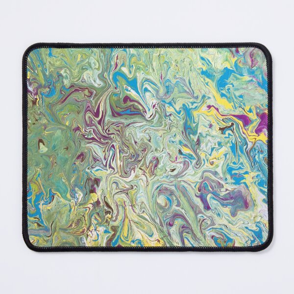 Item preview, Green Abstract Paint Pour designed and sold by TheBirdLady.