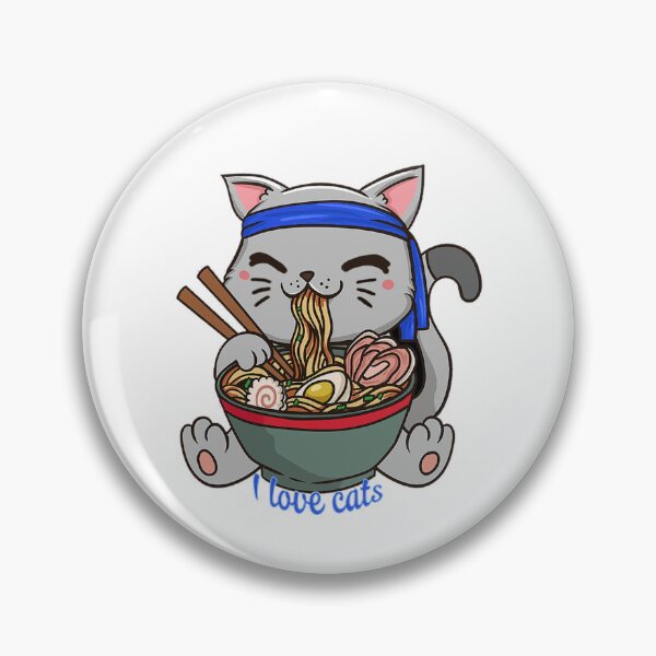 Item preview, Cat eats noodles designed and sold by Bigilyy.