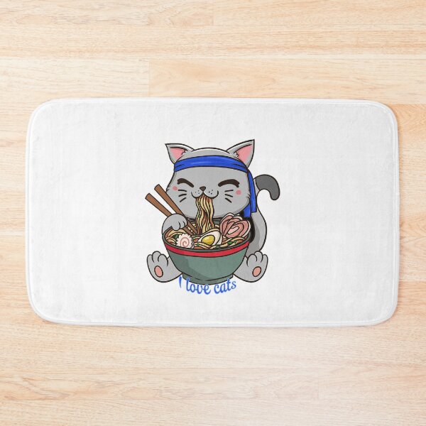 Item preview, Cat eats noodles designed and sold by Bigilyy.