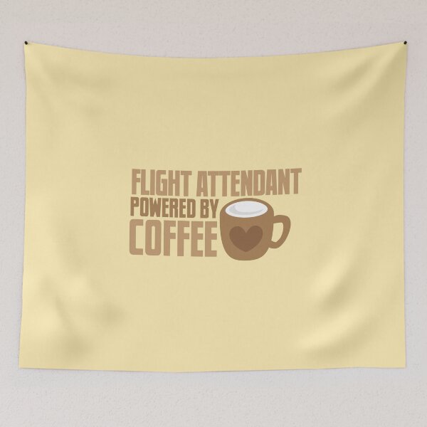 Item preview, flight attendant powered by coffee designed and sold by jazzydevil.