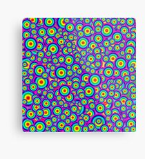 Psycho Psychedelic Circles Pattern Digital Metal Print