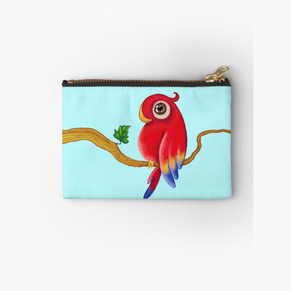 Item preview, cute red macaw parrot - traditional pastel drawing designed and sold by Shalashh.
