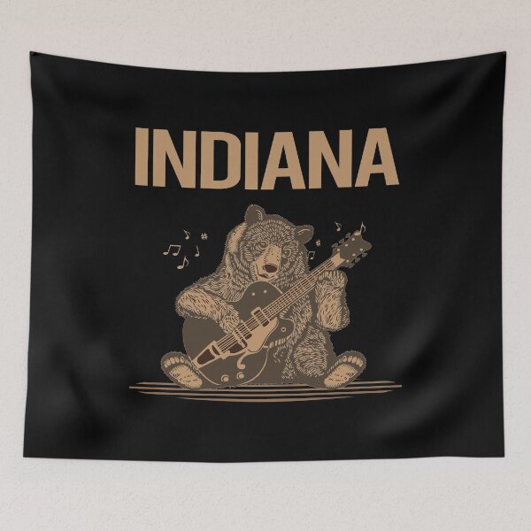 Item preview, Bear With Guitar Indiana designed and sold by hurseslossb.