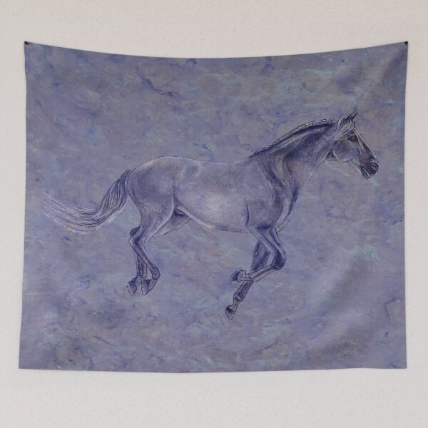 Item preview, Galloping horse 3 - purple mottled background designed and sold by SylvieG18.