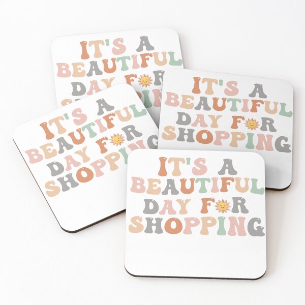 Item preview, it's a beautiful day for shopping funny retro quote T-Shirt designed and sold by kotsdesign.