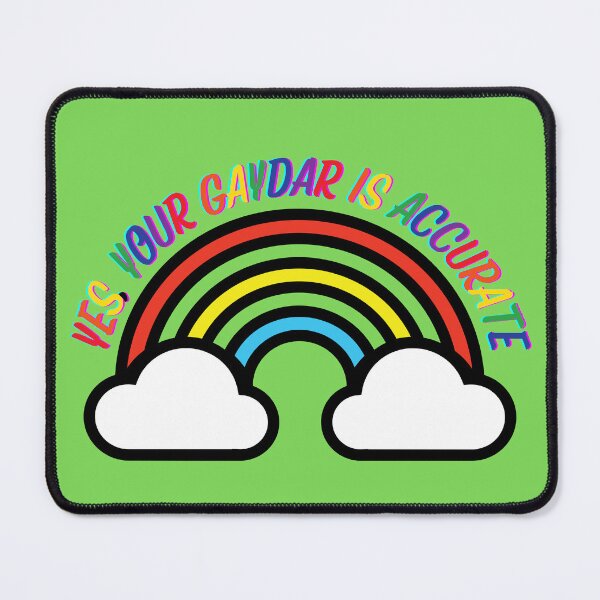 Item preview, Yes Your Gaydar Is Accurate Rainbow With Clouds In Green designed and sold by LuckyKermit.