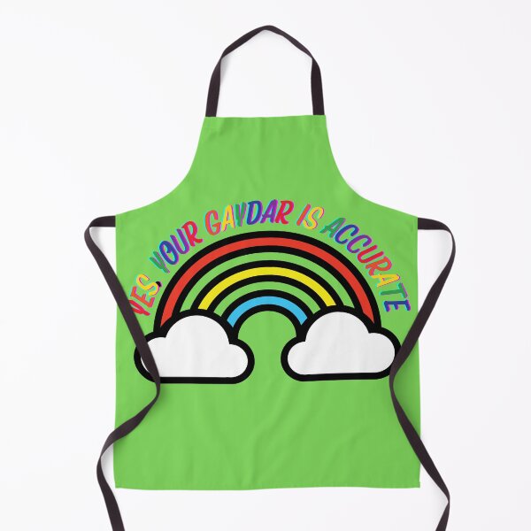 Item preview, Yes Your Gaydar Is Accurate Rainbow With Clouds In Green designed and sold by LuckyKermit.