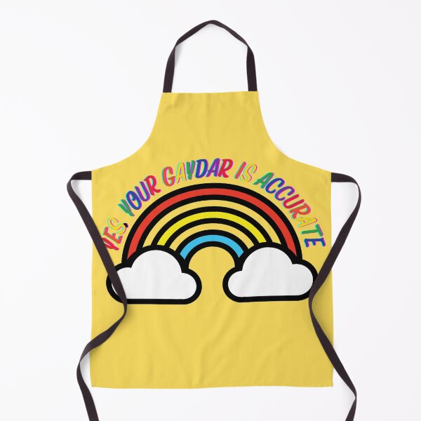 Item preview, Yes Your Gaydar Is Accurate Rainbow With Clouds In Yellow designed and sold by LuckyKermit.