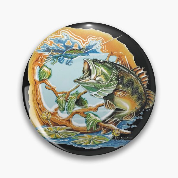 Item preview, Top Water Large Mouth bass Illustration designed and sold by Denis Proulx.