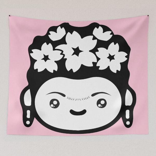 Item preview, Adorable Frida Kahlo Mexican female artist cute kawaii portrait aesthetic pastel pink decoration designed and sold by T-Mex.