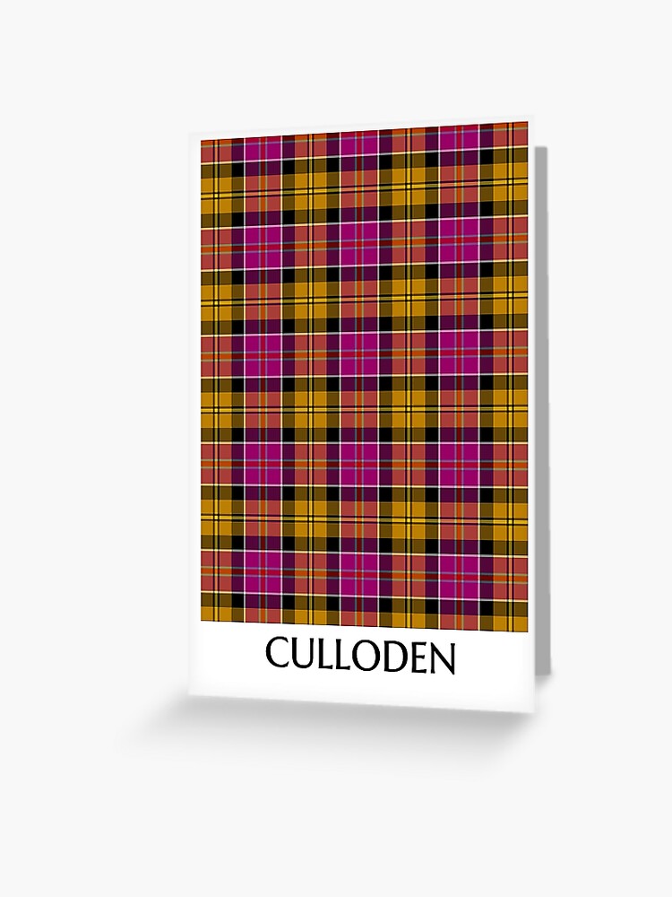 Culloden Scotland District Tartan Gold and Fuchsia Plaid Greeting Card for  Sale by plaidwerx