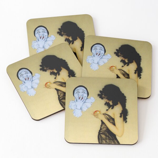 Item preview, “Pierrot and Temptation” by Raphael Kirchner designed and sold by PatricianneK.