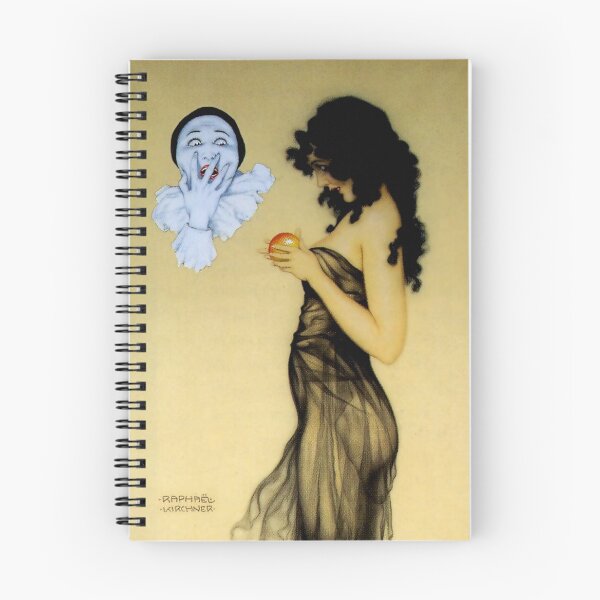 Item preview, “Pierrot and Temptation” by Raphael Kirchner designed and sold by PatricianneK.