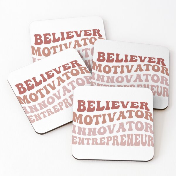 Item preview, BELIEVER MOTIVATOR INNOVATOR ENTREPRENEUR  designed and sold by kotsdesign.